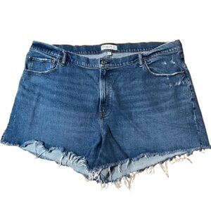 Abercrombie & Fitch High Rise Curve Love Mom Short Denim Shorts Size 36/22